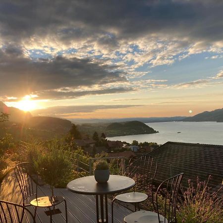 Moderne Unterkunft Mit Panoramablick Auf Thunersee Krattigen Exteriér fotografie